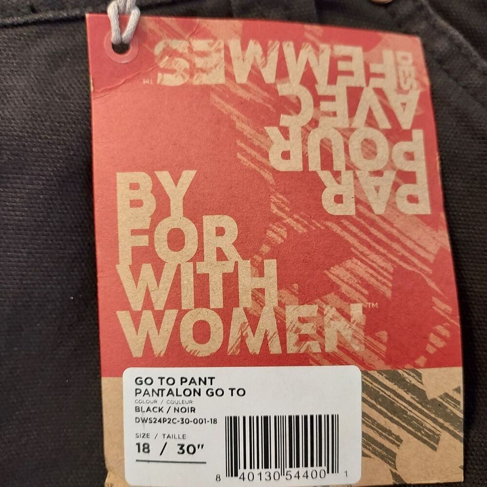 Dovetail Workwear GO TO Stretch Canvas Double Knee Work Pants Women's 18/30 NWT - Picture 11 of 16